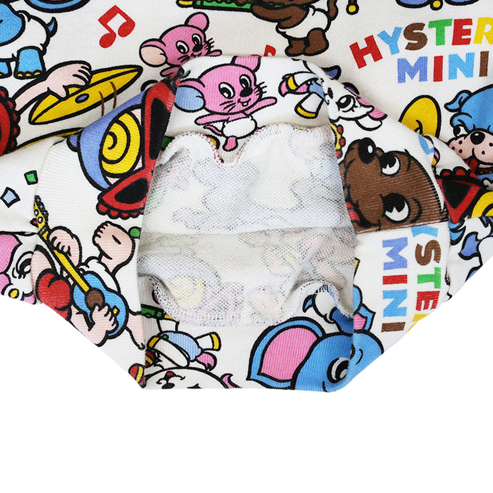 HYS-MINI BAND CLUB総柄 裏毛トレーナー