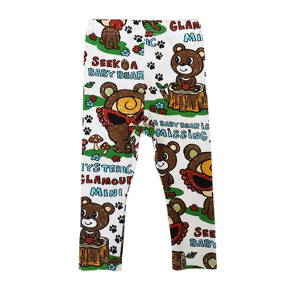 SEEK A BABY BEAR総柄 10分丈 レギンス