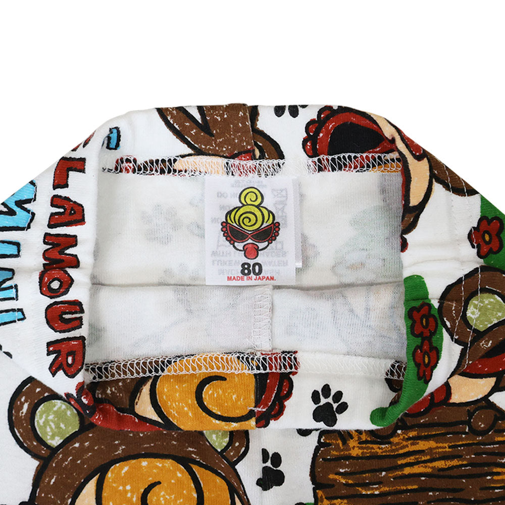 SEEK A BABY BEAR総柄 10分丈 レギンス