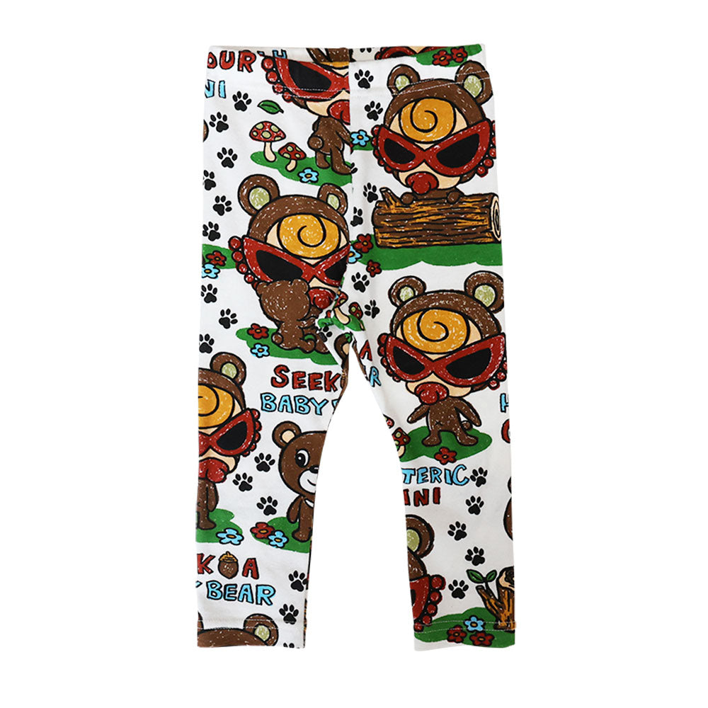 SEEK A BABY BEAR総柄 10分丈 レギンス
