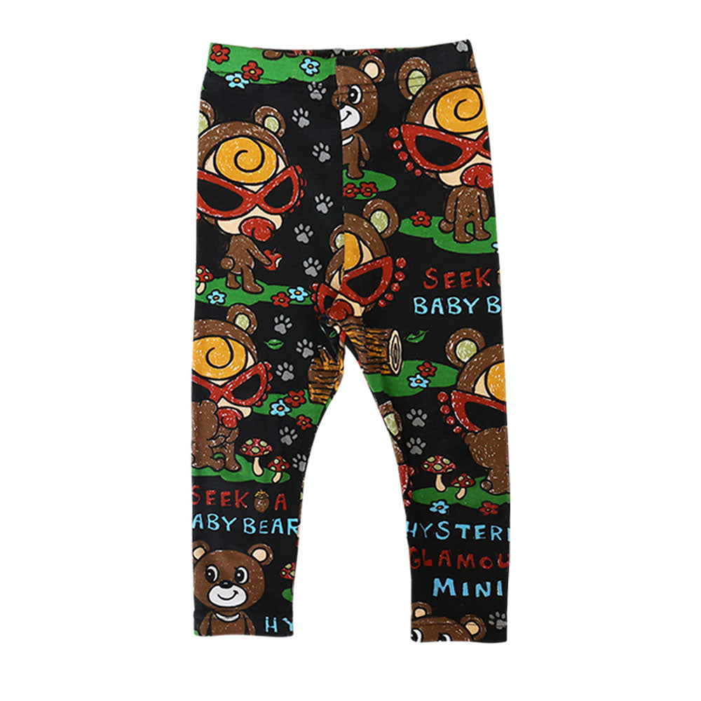 SEEK A BABY BEAR総柄 10分丈 レギンス