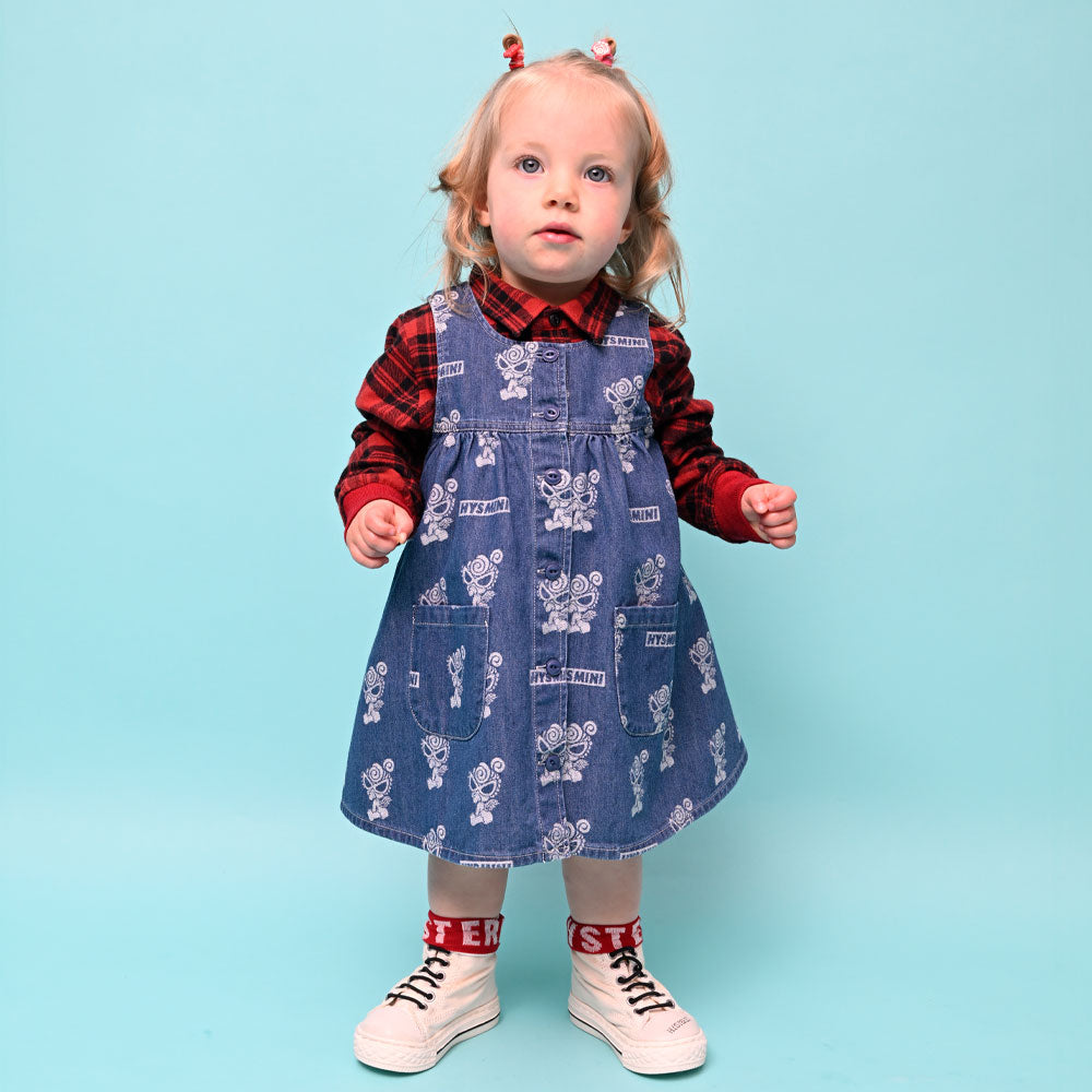 ANGEL MINIライトオンデニム ジャガード ワンピース