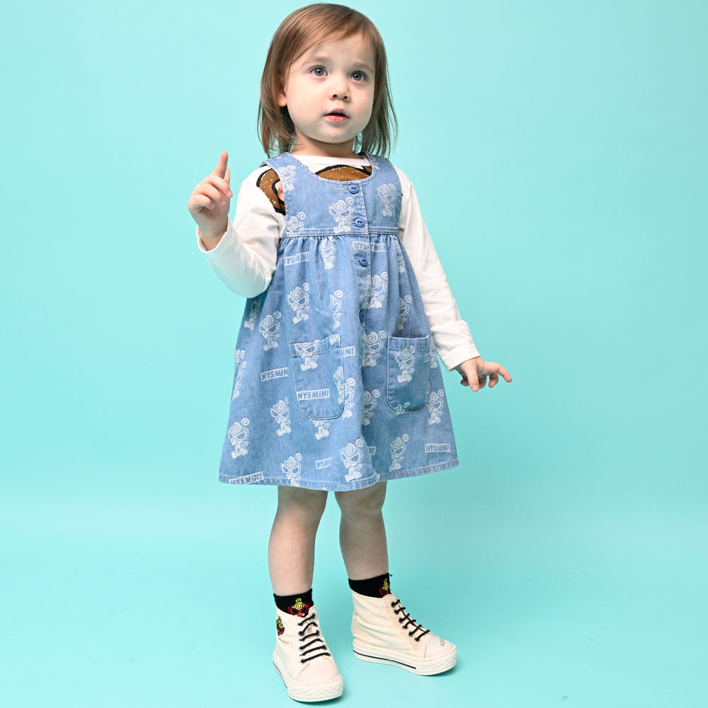 ANGEL MINIライトオンデニム ジャガード ワンピース