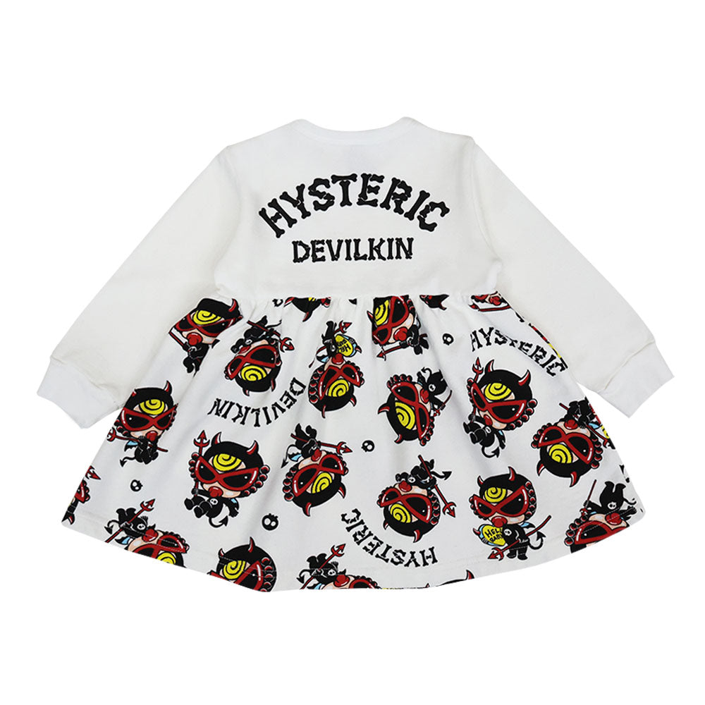 DEVILKIN総柄 裏毛ワンピース