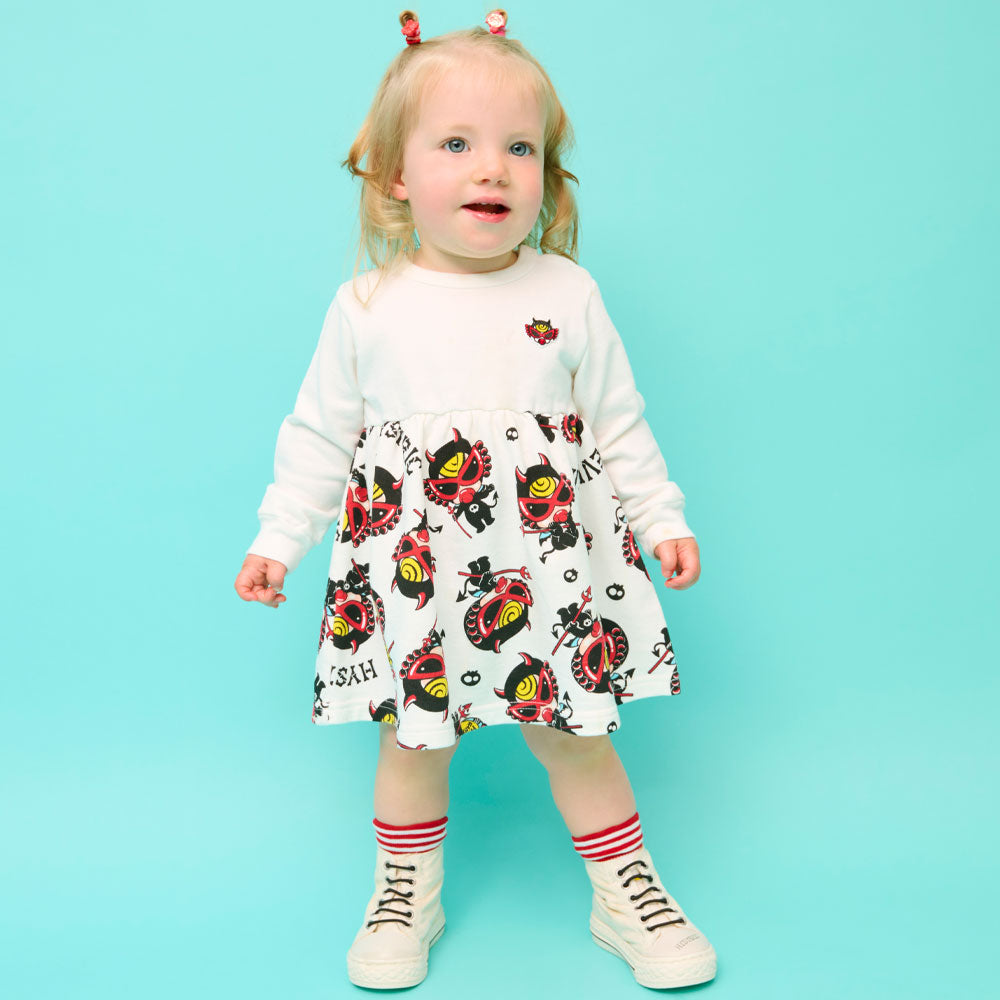 DEVILKIN総柄 裏毛ワンピース