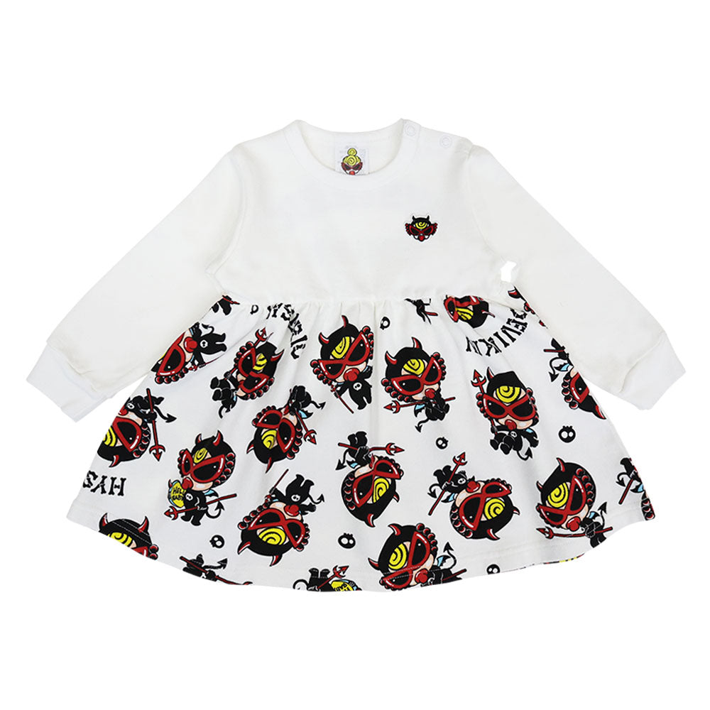 DEVILKIN総柄 裏毛ワンピース