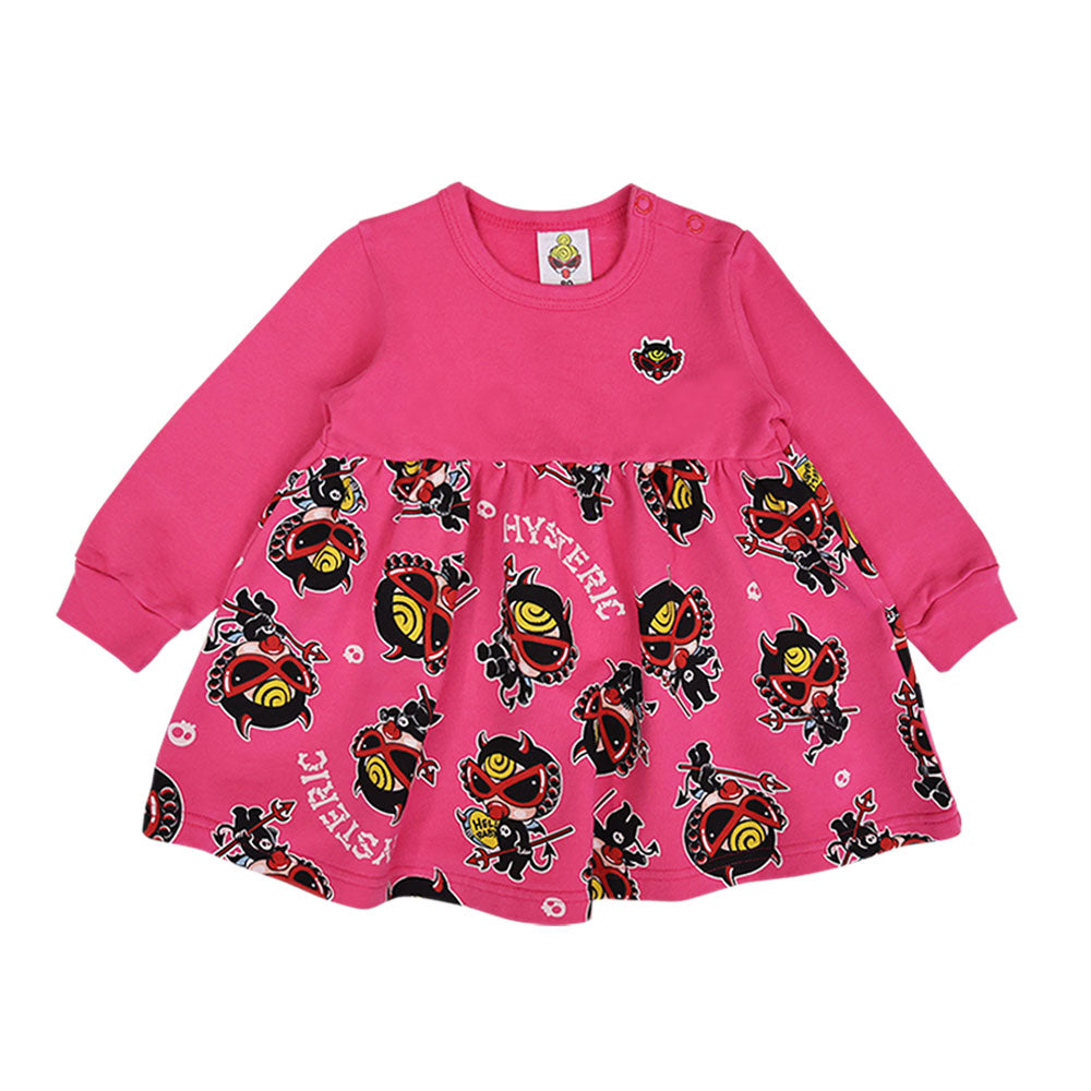 DEVILKIN総柄 裏毛ワンピース