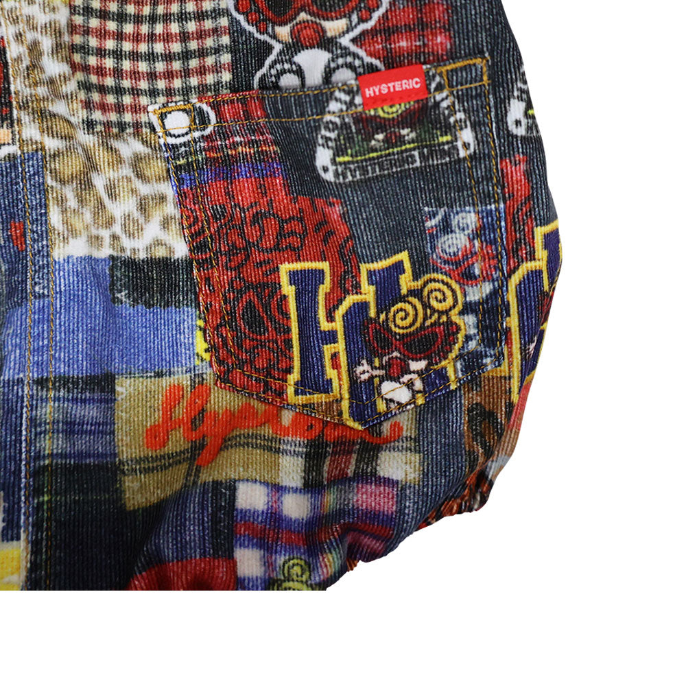 MESSY PATCHWORK総柄 Viscotex サロペット