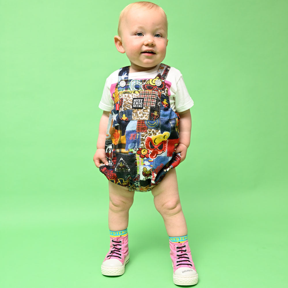 MESSY PATCHWORK総柄 Viscotex サロペット