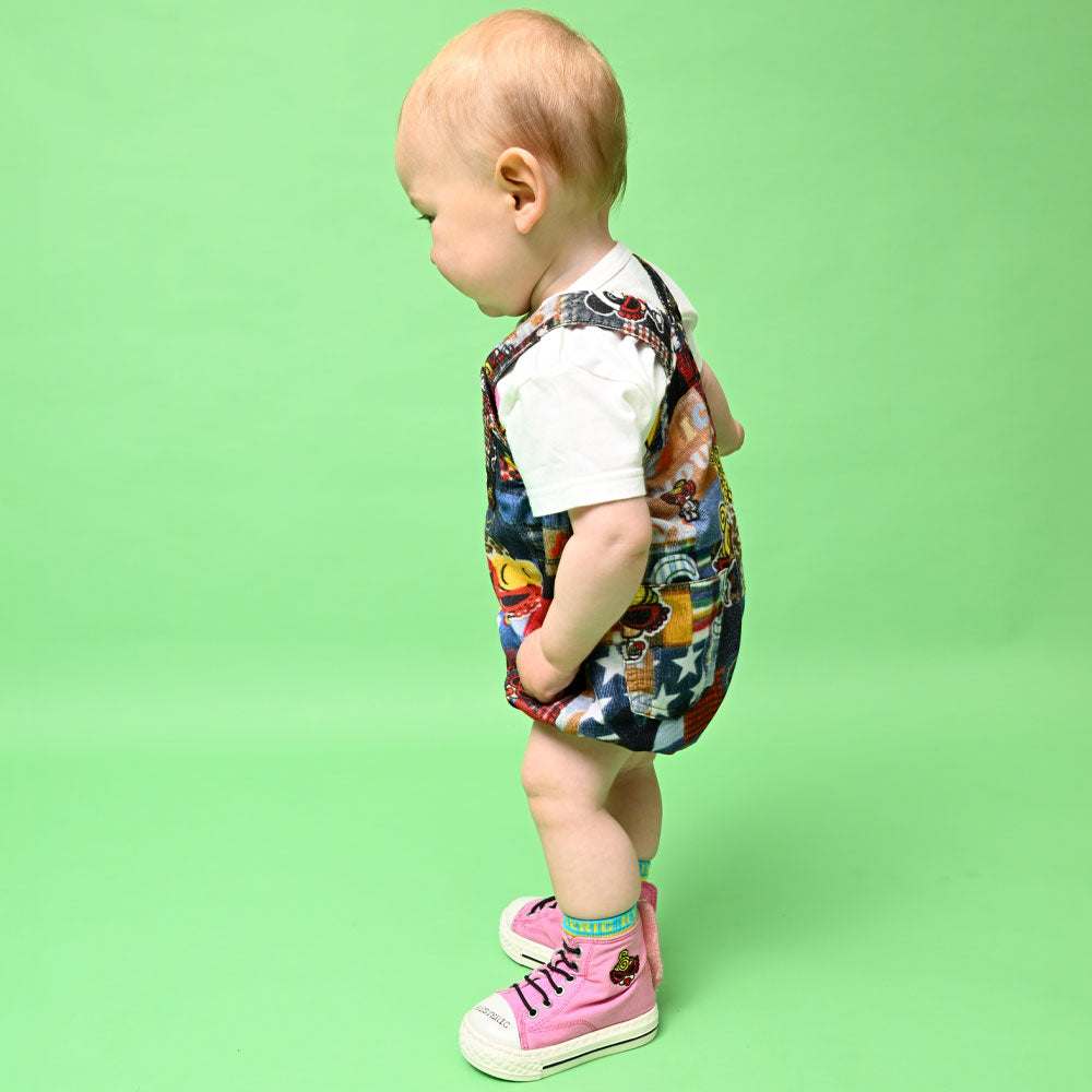 MESSY PATCHWORK総柄 Viscotex サロペット