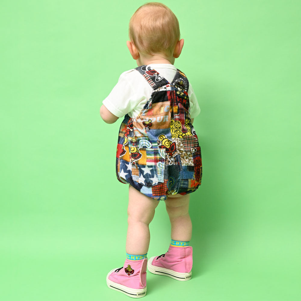 MESSY PATCHWORK総柄 Viscotex サロペット