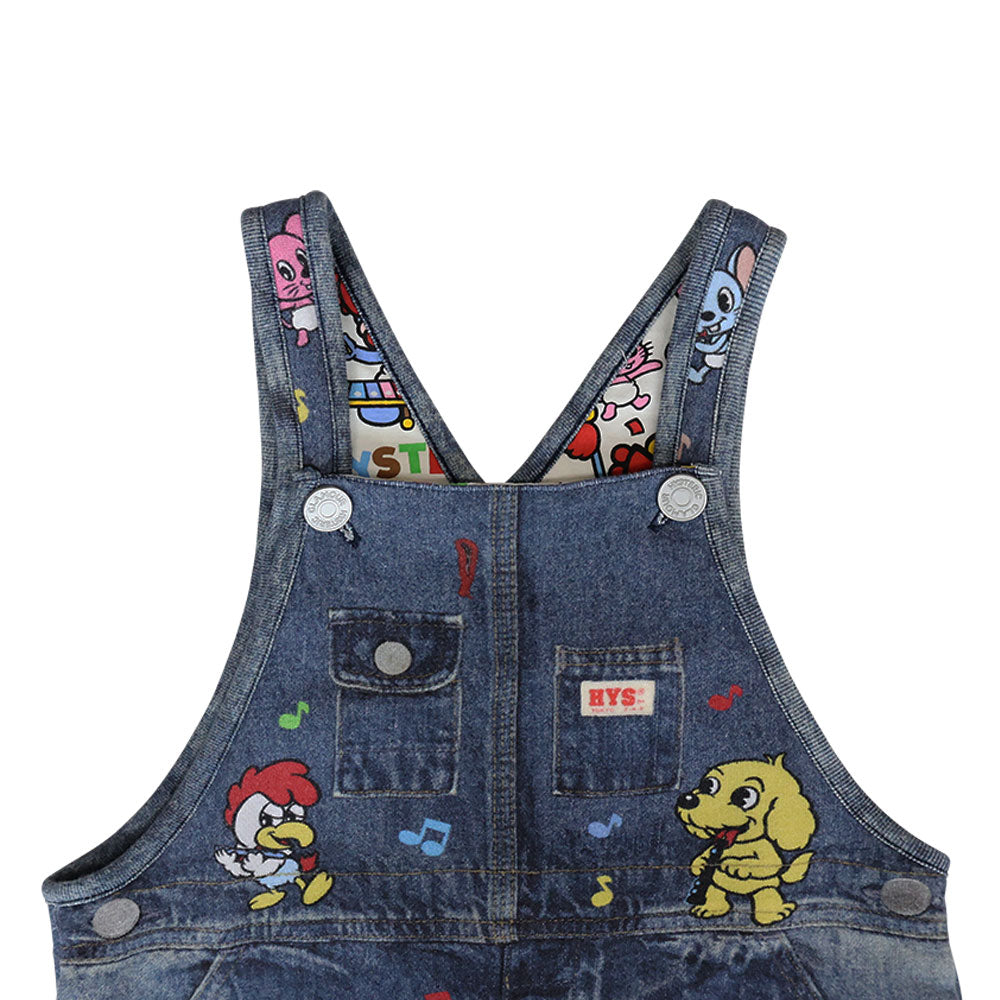 HYS-MINI BAND CLUB Like a denim Viscotex サロペット