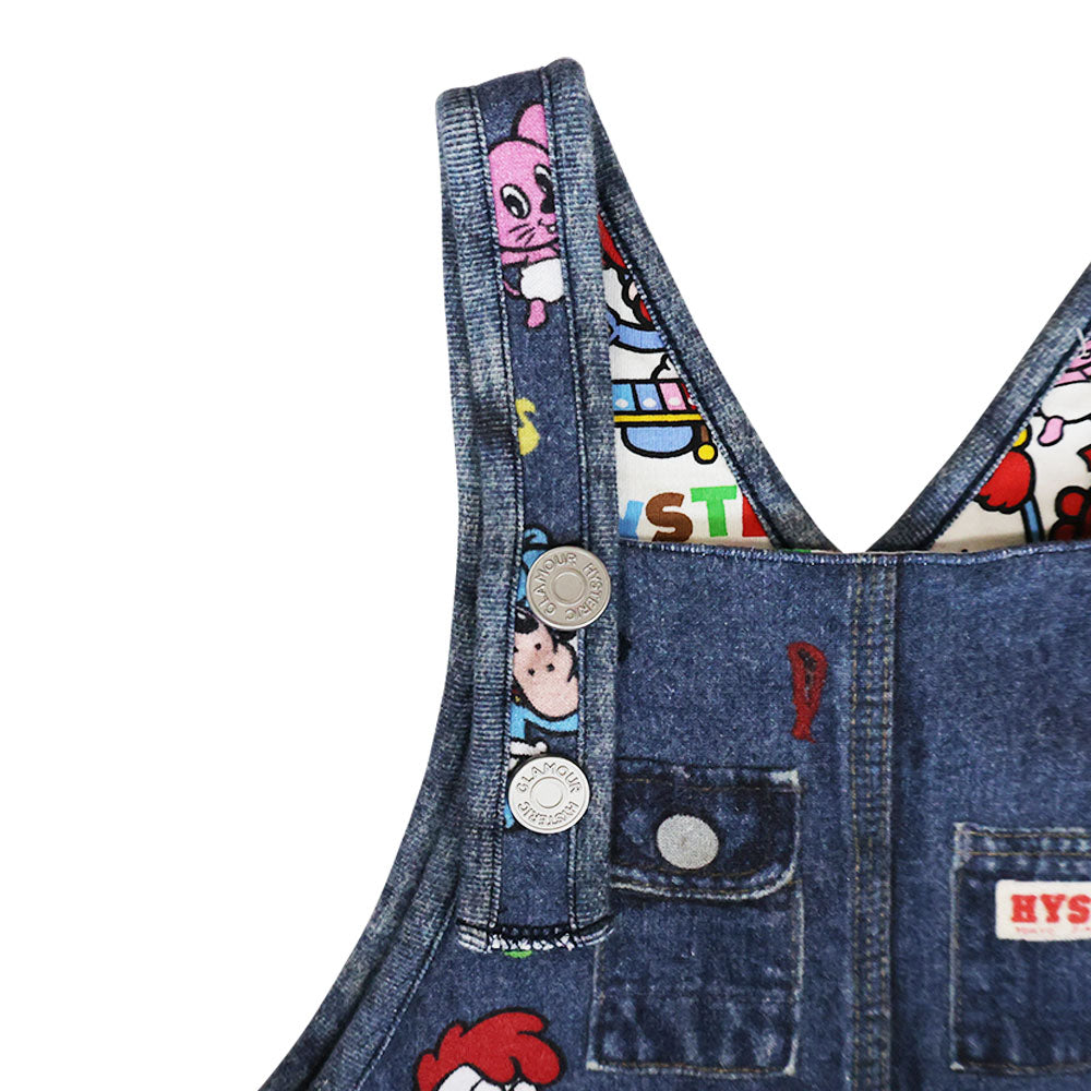 HYS-MINI BAND CLUB Like a denim Viscotex サロペット