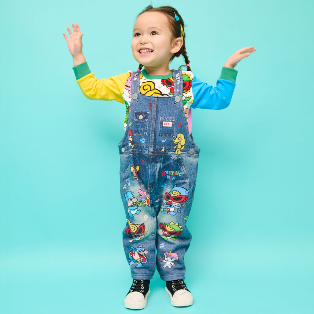 HYS-MINI BAND CLUB Like a denim Viscotex サロペット