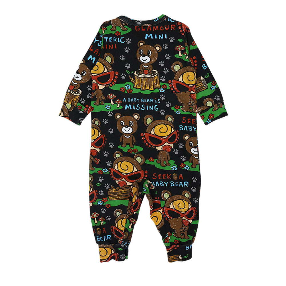 SEEK A BABY BEAR総柄 カバーオール