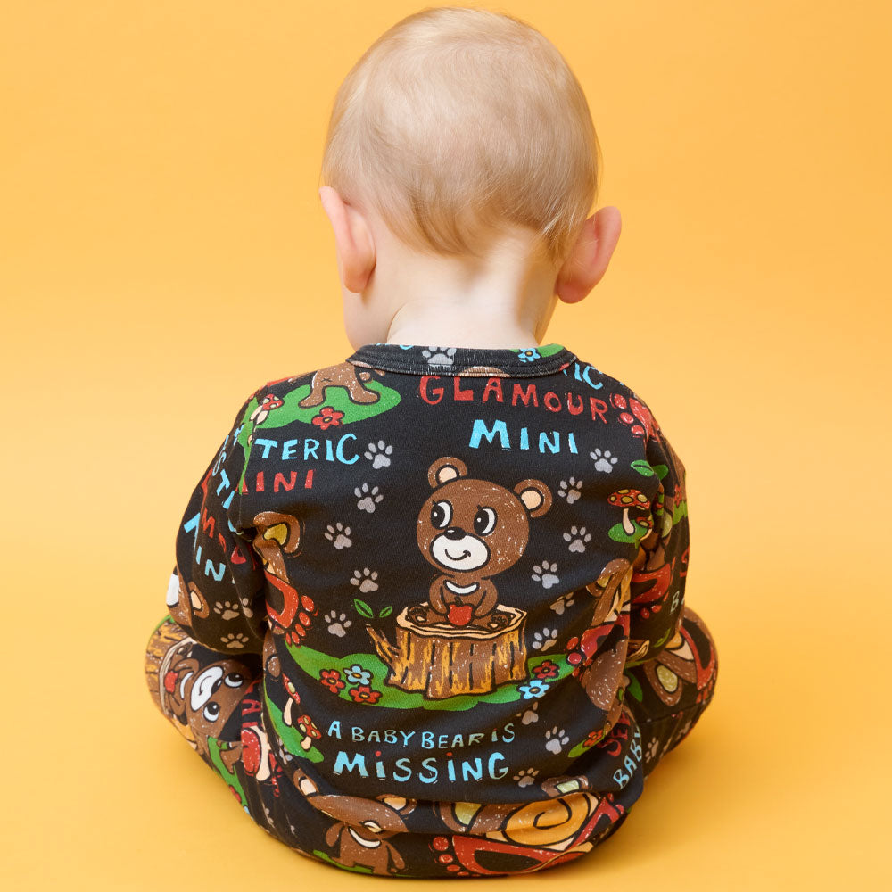 SEEK A BABY BEAR総柄 カバーオール