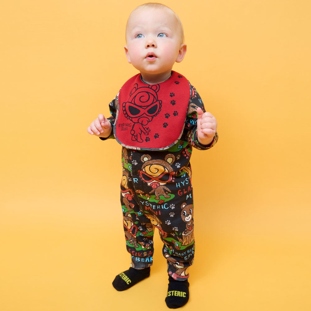 SEEK A BABY BEAR総柄 カバーオール