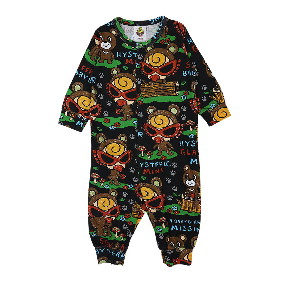 SEEK A BABY BEAR総柄 カバーオール
