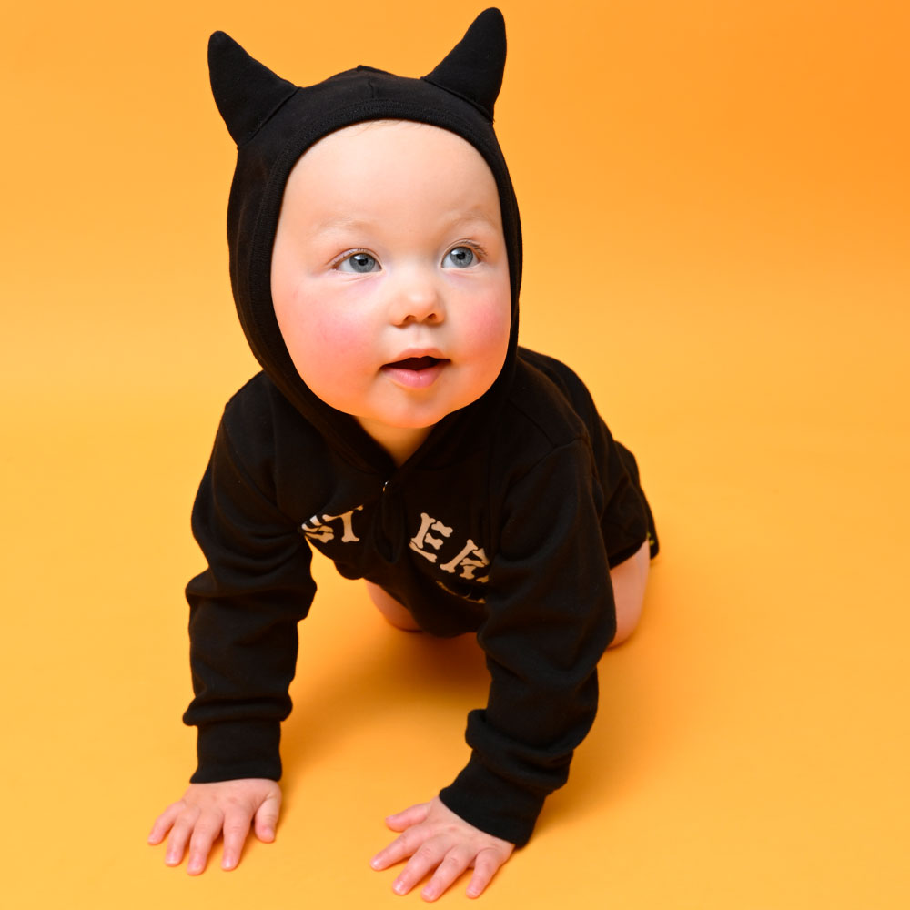 DEVILKIN つの付きフーディー 長袖ロンパース