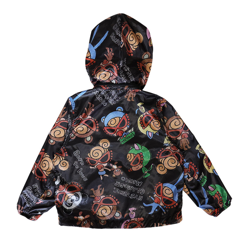 MY FIRST HYSTERIC SELFISH BABY総柄 フード付きメッシュブルゾン