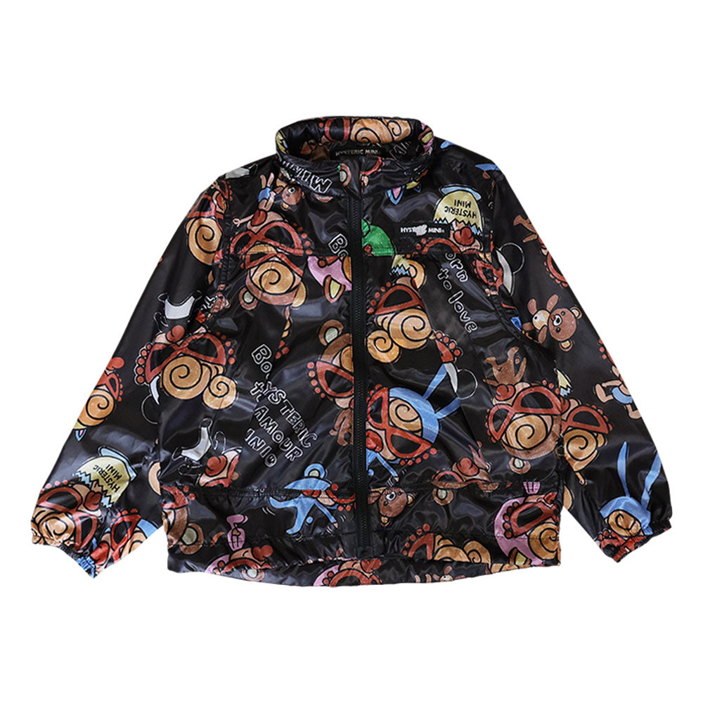 MY FIRST HYSTERIC SELFISH BABY総柄 フード付きメッシュブルゾン