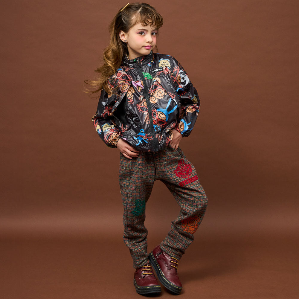 MY FIRST HYSTERIC SELFISH BABY総柄 フード付きメッシュブルゾン