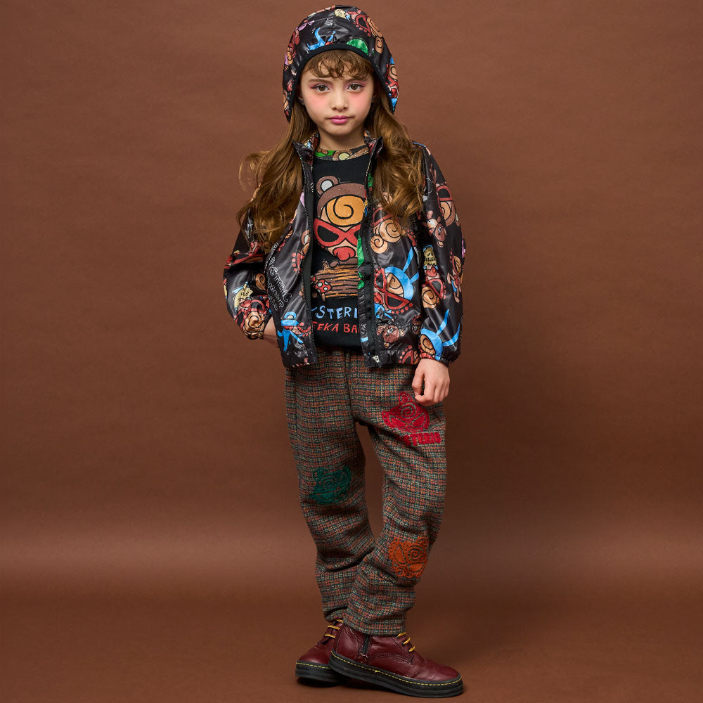 MY FIRST HYSTERIC SELFISH BABY総柄 フード付きメッシュブルゾン