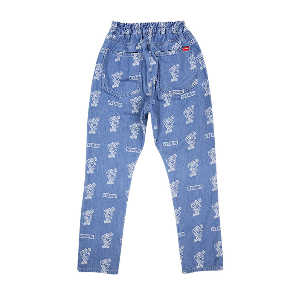 ANGEL MINI総柄 ライトオンデニム ジャガードパンツ