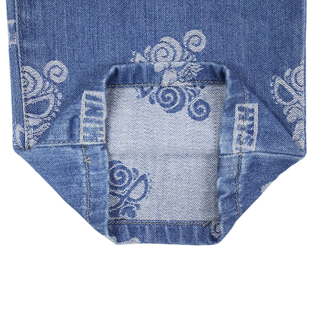 ANGEL MINI総柄 ライトオンデニム ジャガードパンツ