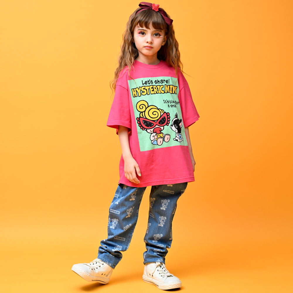 ANGEL MINI総柄 ライトオンデニム ジャガードパンツ