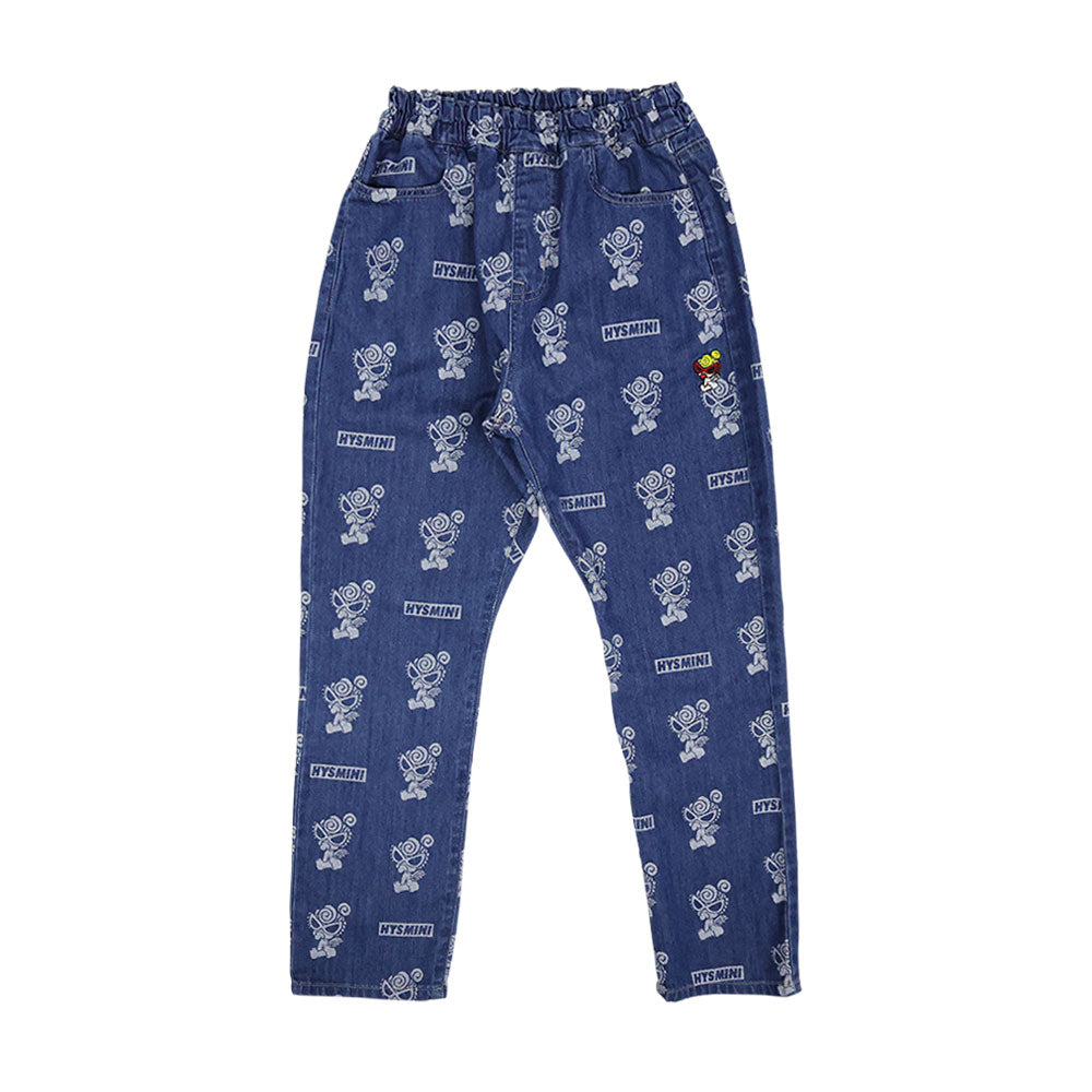 ANGEL MINI総柄 ライトオンデニム ジャガードパンツ