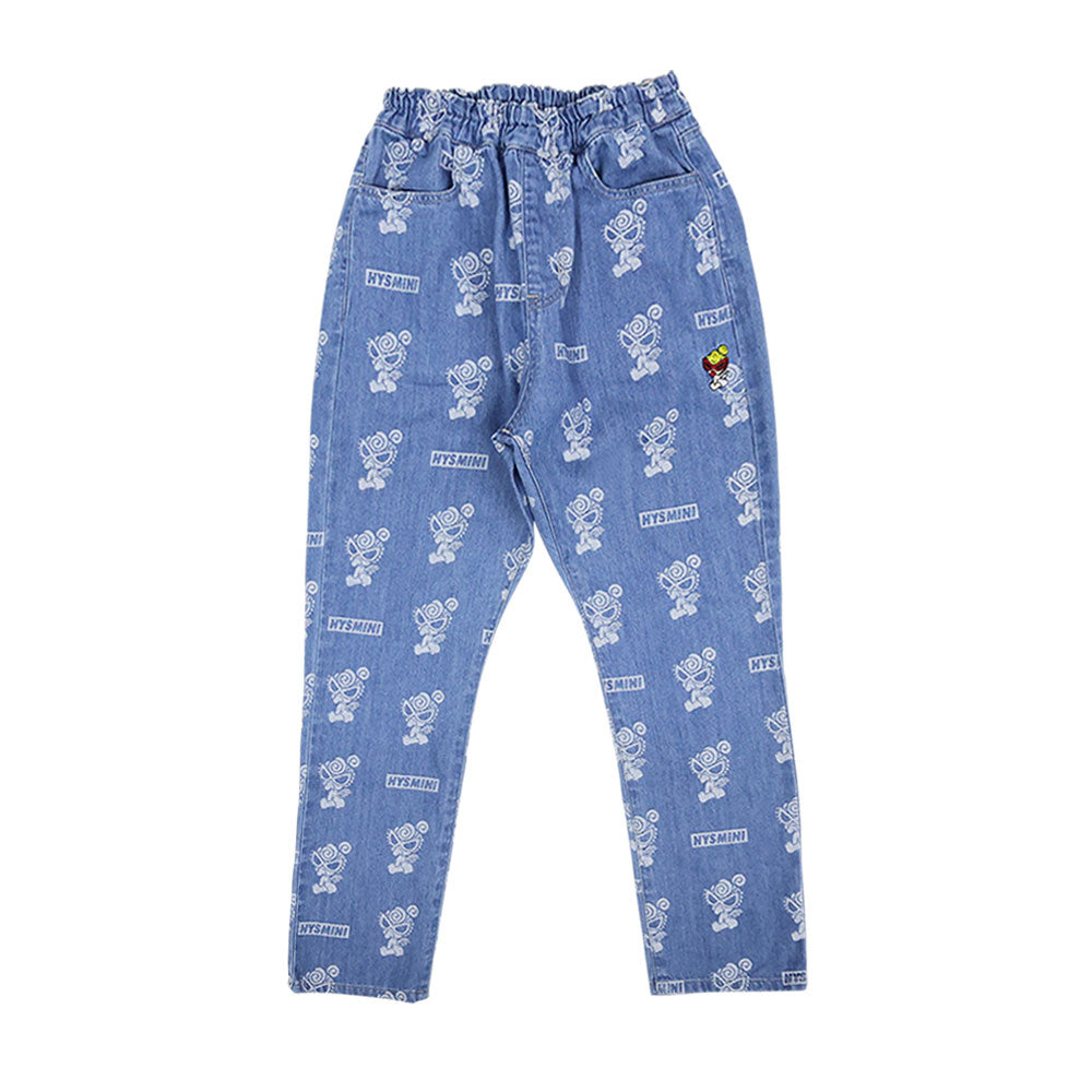 ANGEL MINI総柄 ライトオンデニム ジャガードパンツ