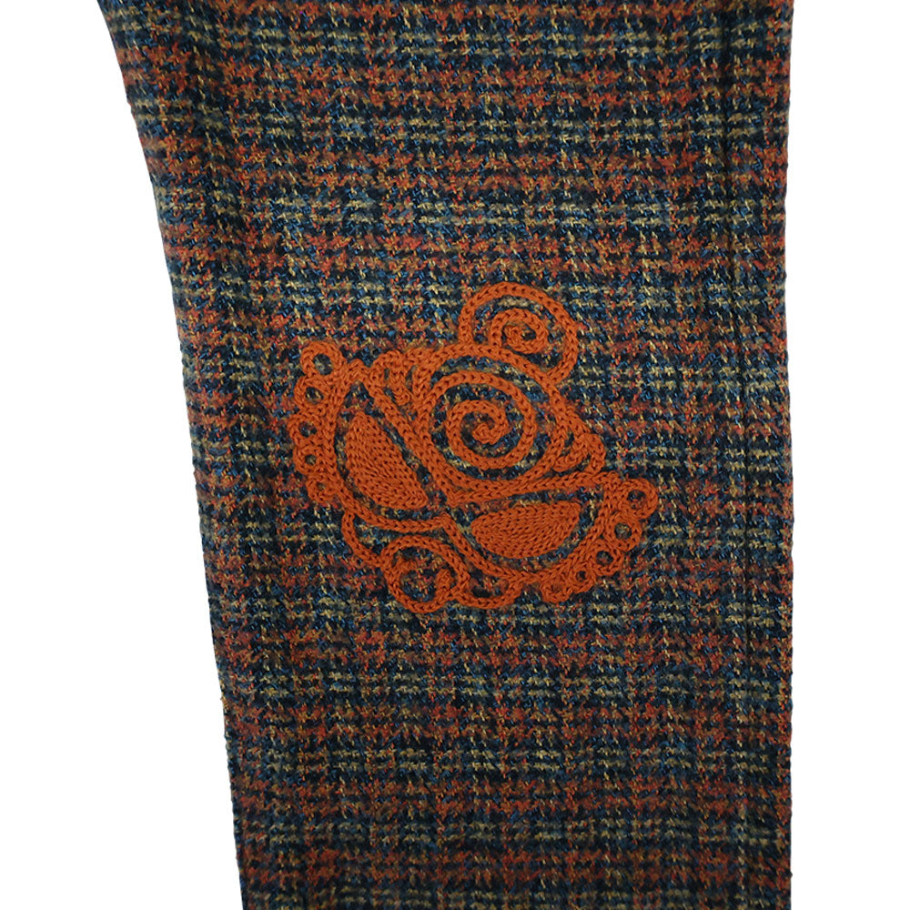 TWEEDY COTTON 刺繍付き パンツ