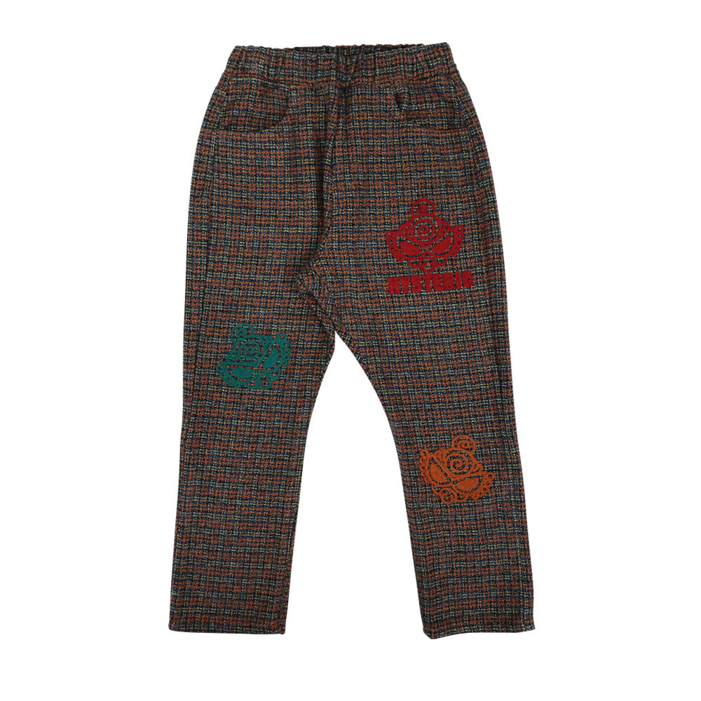 TWEEDY COTTON 刺繍付き パンツ