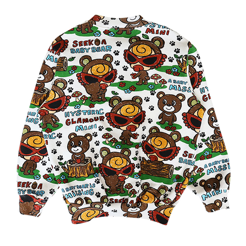 SEEK A BABY BEAR総柄 裏毛ブルゾン
