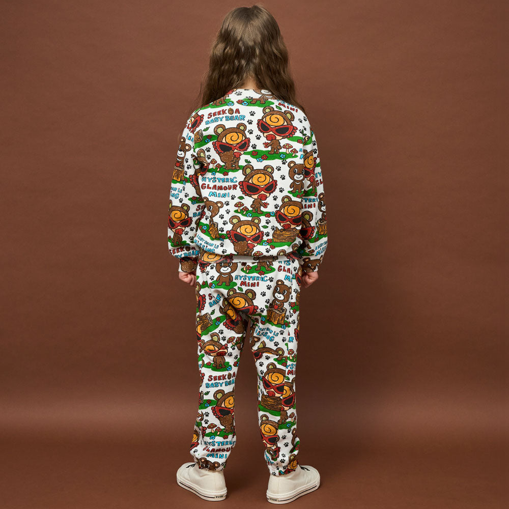 SEEK A BABY BEAR総柄 裏毛ブルゾン