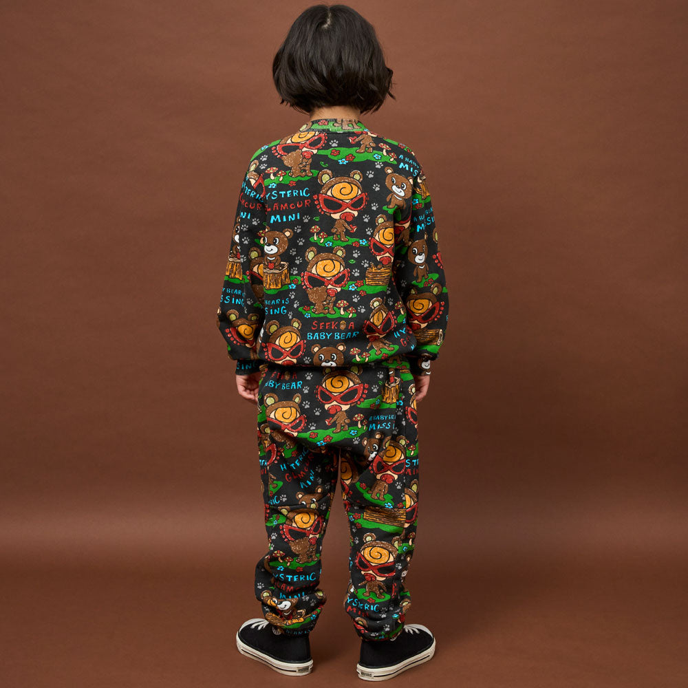 SEEK A BABY BEAR総柄 裏毛ブルゾン