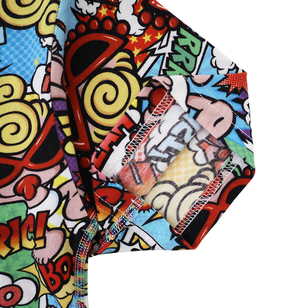AMAZING COMICS総柄 Viscotex 半袖Tシャツ