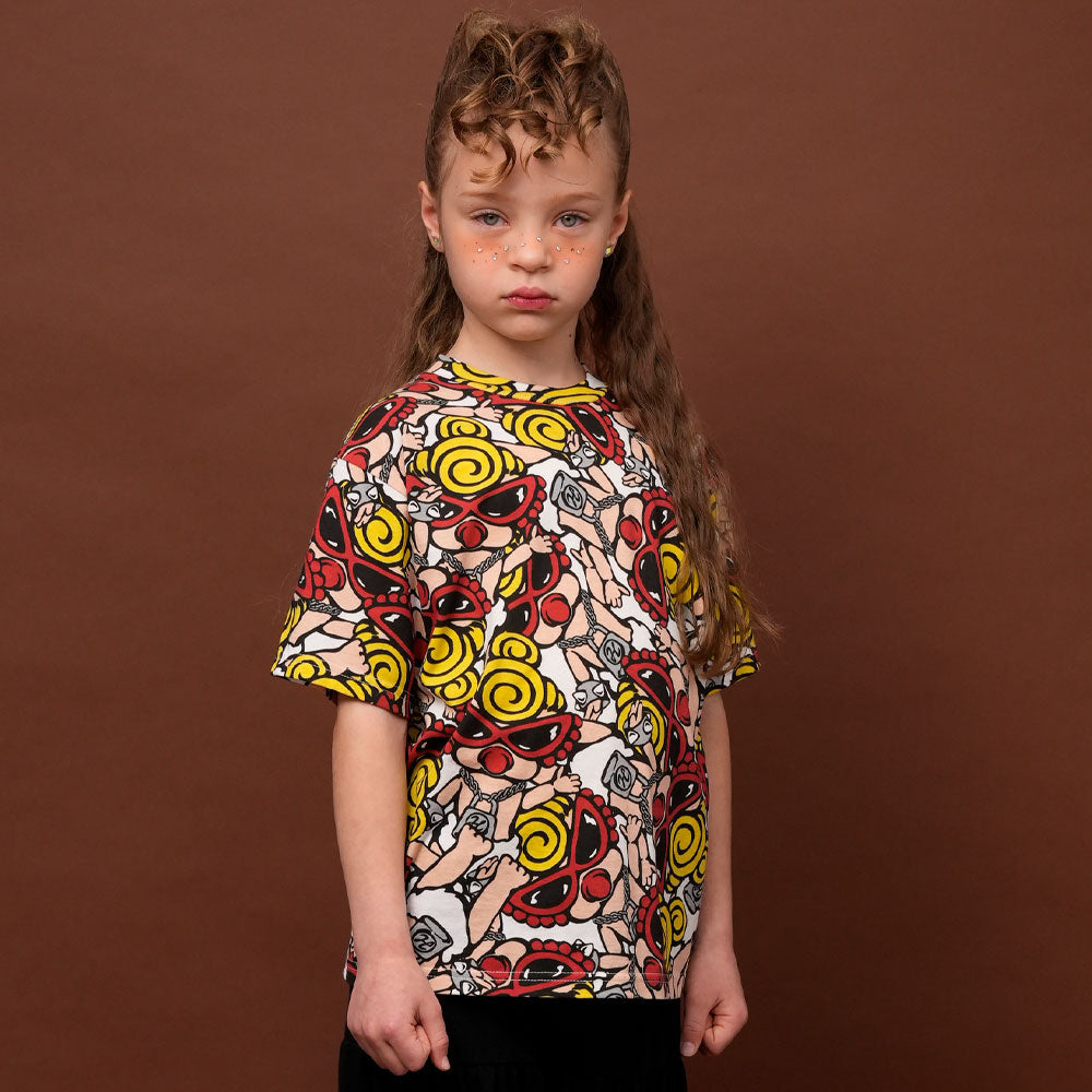 MINI DOLL総柄 半袖Tシャツ