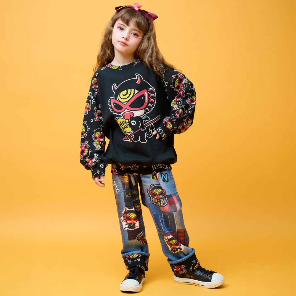 DEVILKIN ラグラン 裏毛トレーナー