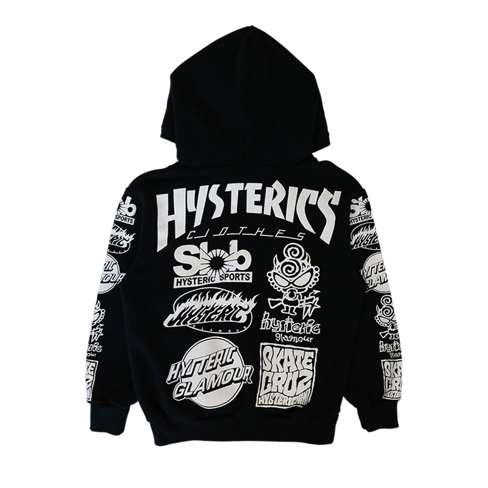 HYSTERIC GRAPHIC ALLOVER 裏毛パーカー
