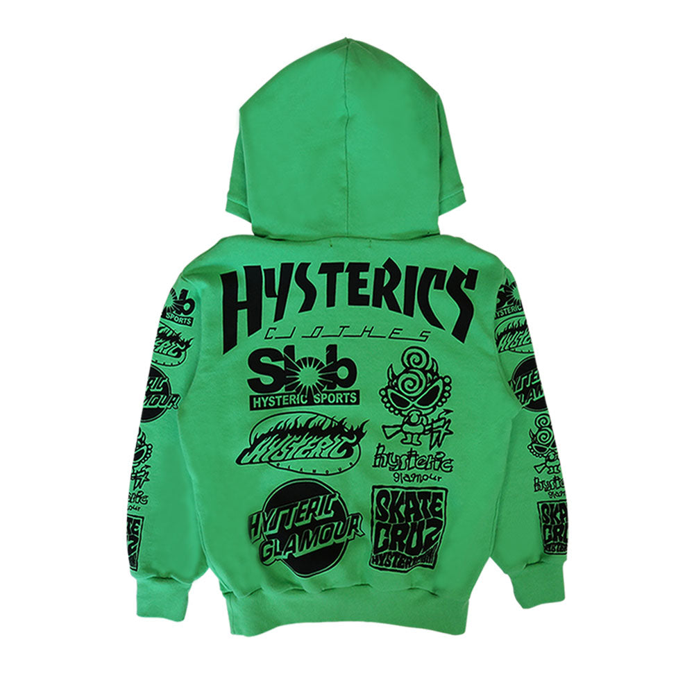 HYSTERIC GRAPHIC ALLOVER 裏毛パーカー