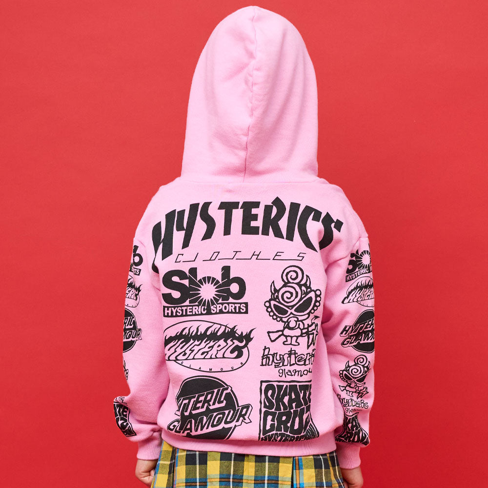 HYSTERIC GRAPHIC ALLOVER 裏毛パーカー