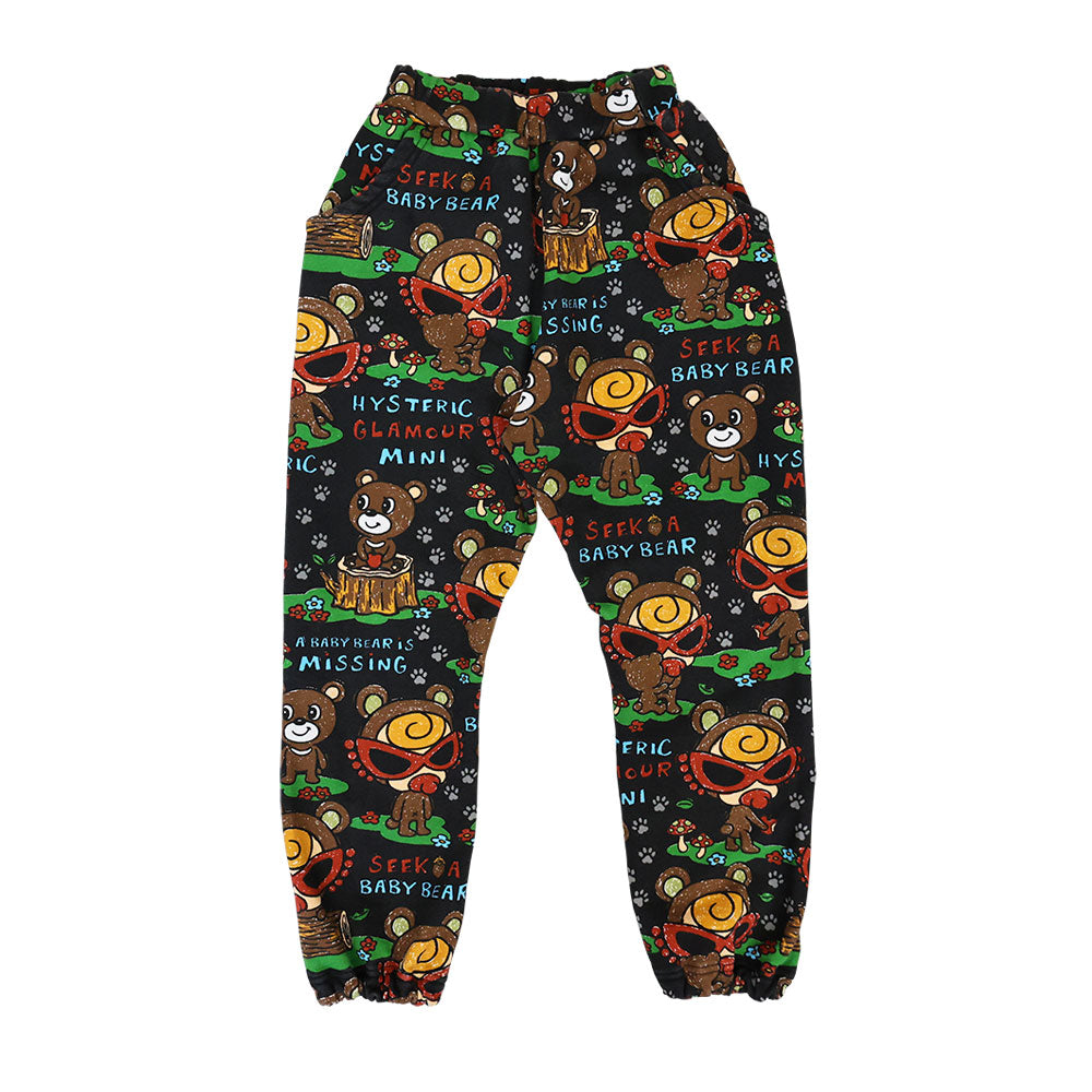 SEEK A BABY BEAR総柄 裏毛スウェットパンツ