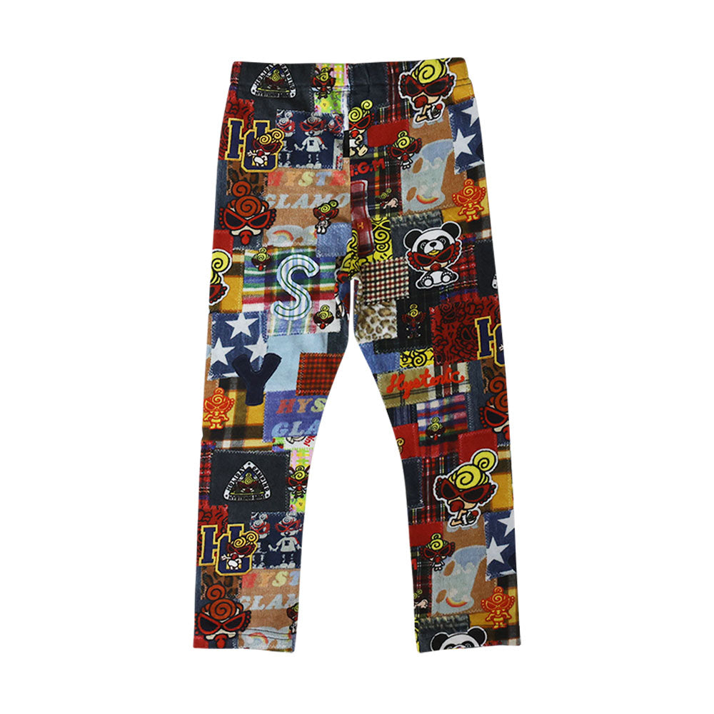 1MESSY PATCHWORK総柄 Viscotex 7分丈レギンス