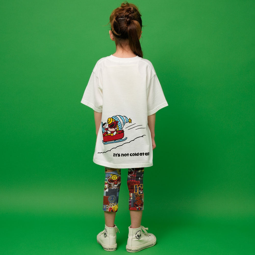 1MESSY PATCHWORK総柄 Viscotex 7分丈レギンス