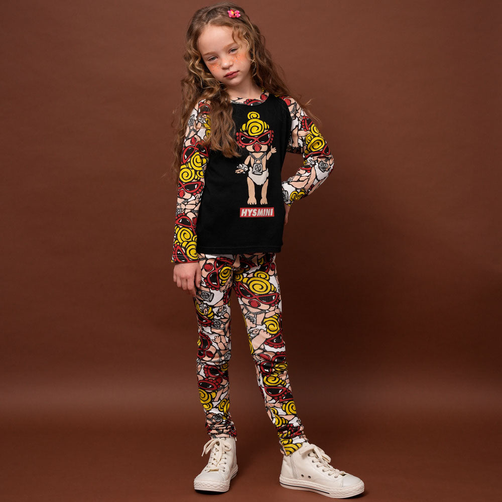 MINI DOLL総柄 10分丈レギンス