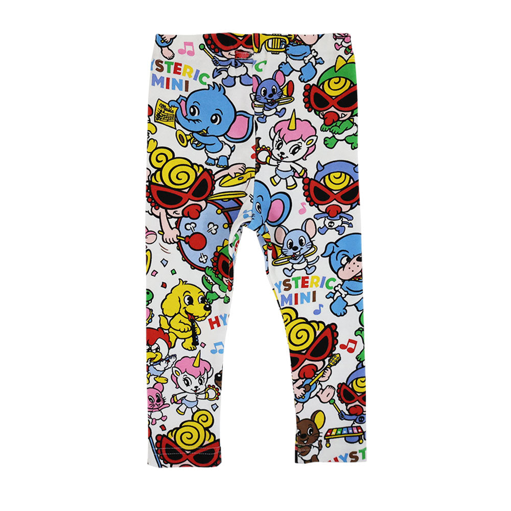 HYS-MINI BAND CLUB総柄 10分丈レギンス