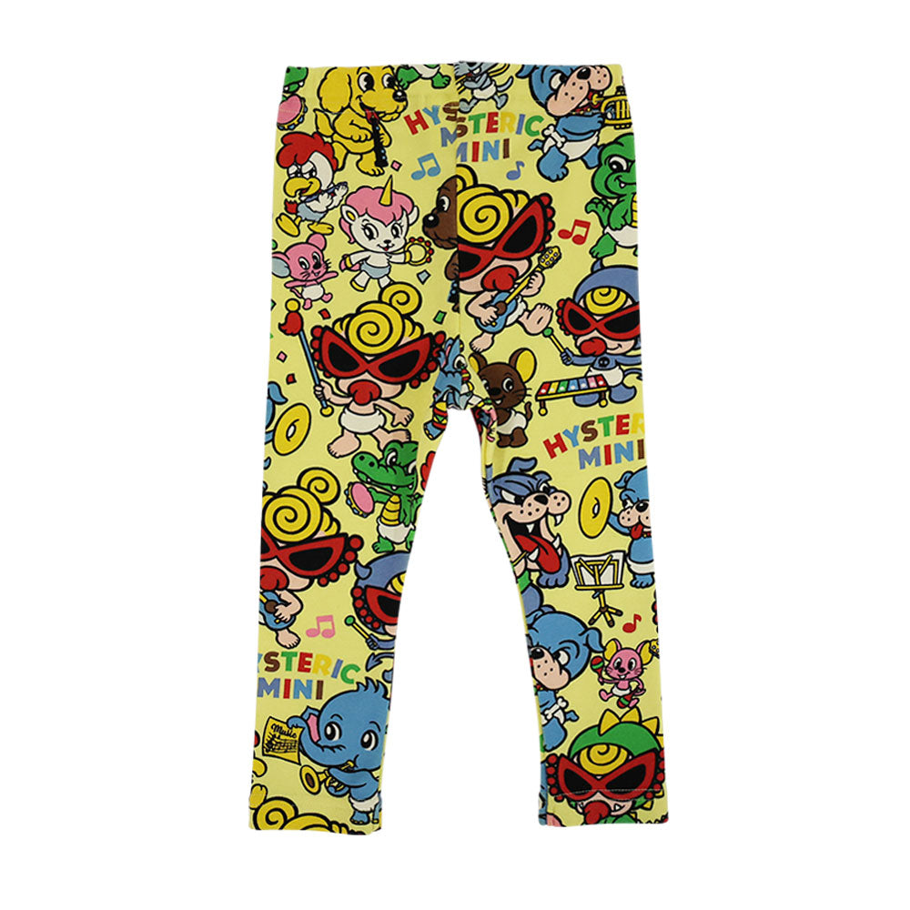 HYS-MINI BAND CLUB総柄 10分丈レギンス