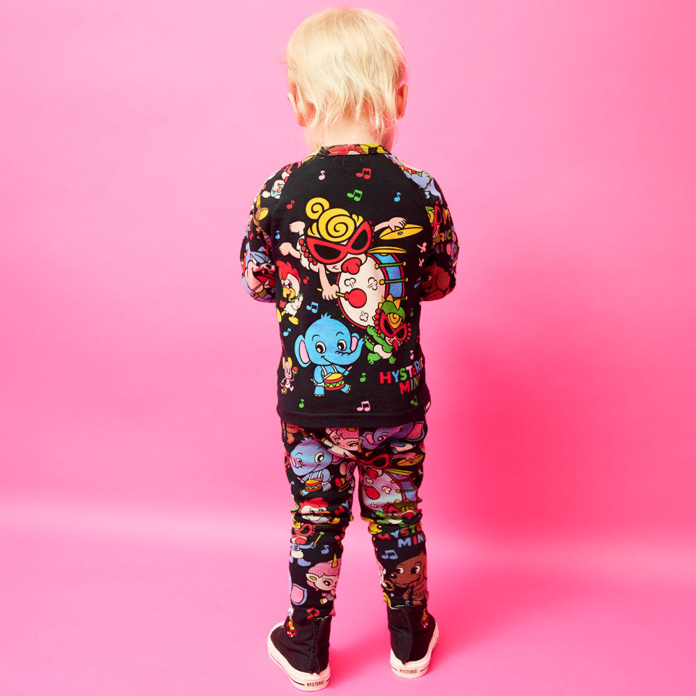 HYS-MINI BAND CLUB総柄 10分丈レギンス